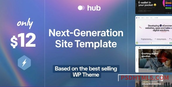 Hub v1.5 – HTML Responsive Multi-Purpose Template-尚睿切图网