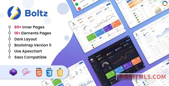 Boltz – Crypto Admin and Dashboard Bootstrap 5 Template-尚睿切图网