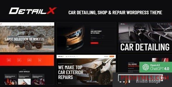 DetailX v1.0 – Car Detailing, Shop – Repair wordpress主题-WordPress Theme-尚睿切图网