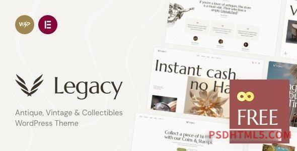 Legacy v1.0 – Antique, Vintage – Collectibles wordpress主题-WordPress Theme-尚睿切图网