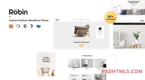 Robin v2.2.3 - Furniture Shop WooCommerce wordpress主题-WordPress Theme-尚睿切图网