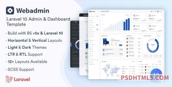 Webadmin - Laravel Admin - Dashboard Template-尚睿切图网