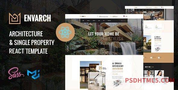 EnvArch – Architecture and Single Property React Template-尚睿切图网