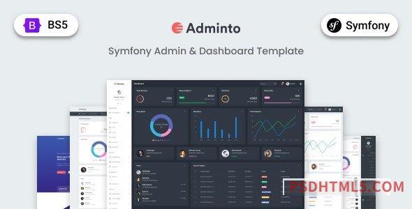 Adminto - Symfony Admin - Dashboard Template-尚睿切图网