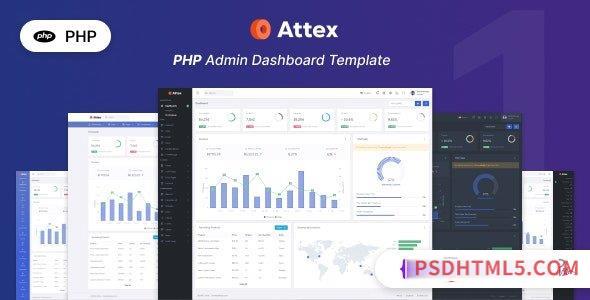 Attex - PHP Admin - Dashboard Template-尚睿切图网