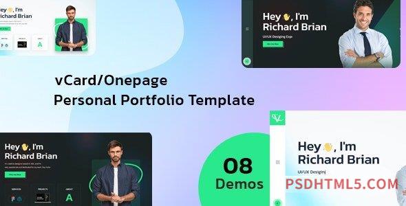 Ventix – Personal Portfolio HTML Template-尚睿切图网