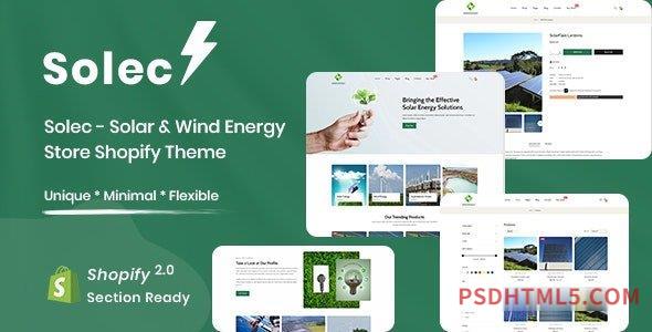 Solec – Solar – Wind Energy Store Shopify Theme-尚睿切图网