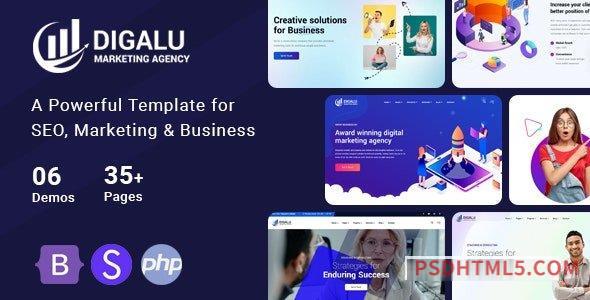 Digalu v1.0.1 – Digital Marketing Agency HTML Template-尚睿切图网