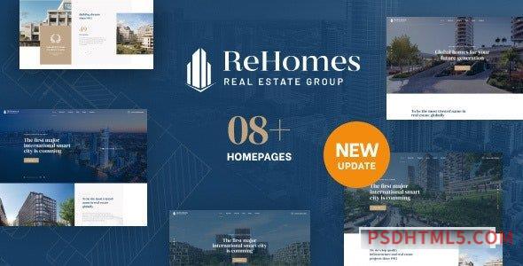 Rehomes v2.0.5 – Real Estate Group wordpress主题-WordPress Theme-尚睿切图网