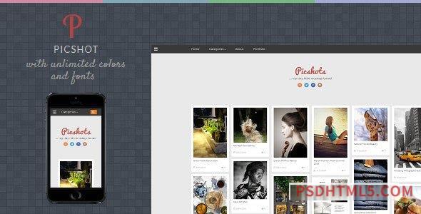 PicShots – Responsive Blogger Template-尚睿切图网