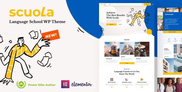 Scuola v8.5 - Language School WordPress Elementor-尚睿切图网