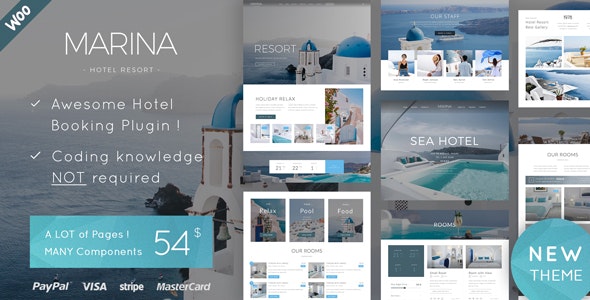 Marina v2.3 – Hotel – Resort wordpress主题-WordPress Theme-尚睿切图网