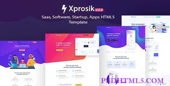 Xprosik – Saas & 软件应用程序着陆页模板-尚睿切图网