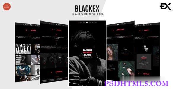 Blackex v1.2 – 摄影作品集模板-尚睿切图网