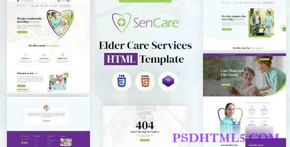 SenCare - 老人院&；老年护理HTML模板-尚睿切图网