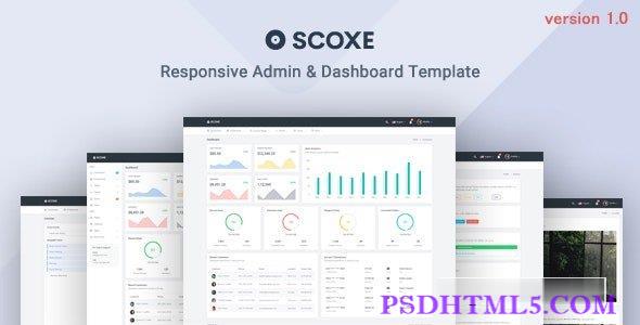 Scoxe – 管理及仪表板模板-尚睿切图网