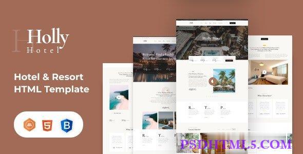 Holly - 酒店及度假村HTML模板-尚睿切图网