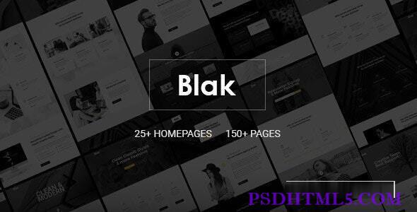 Blak – 多用途响应式HTML5网站模板-尚睿切图网