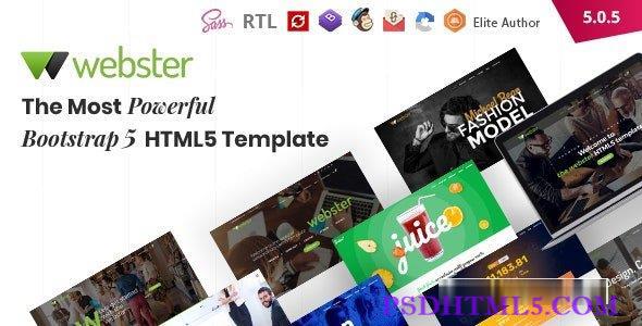 Webster v5.0.5 – 多用途响应式HTML5模板-尚睿切图网