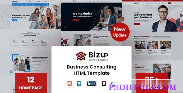 Bizup – 商业咨询HTML模板-尚睿切图网