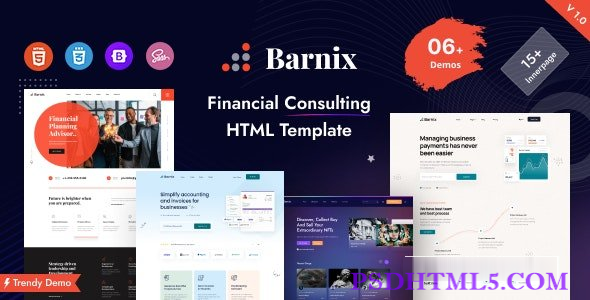 Barnix - 商业& 金融HTML模板-尚睿切图网