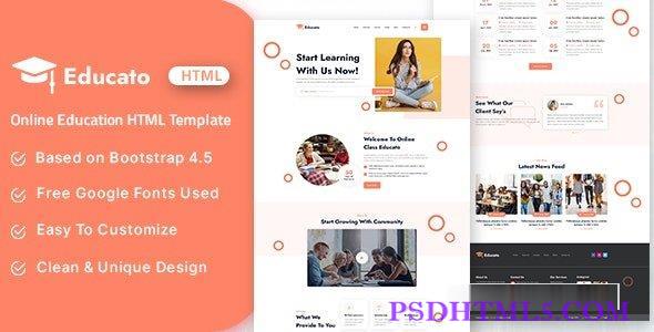 Educato – 在线教育HTML模板-尚睿切图网