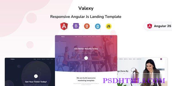 Valexy – 响应式着陆页模板-尚睿切图网