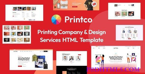 Printco – 印刷公司及amp; 服务HTML模板-尚睿切图网