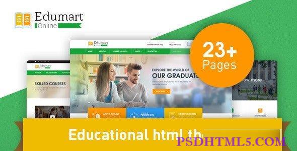 Edumart v1.0.3 – 教育HTML模板-尚睿切图网