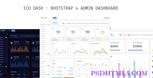 阿明 – Bootstrap管理仪表板HTML模板-尚睿切图网