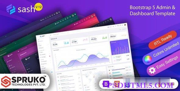 Sash v12 – Bootstrap 5 Admin & Dashboard Template-尚睿切图网