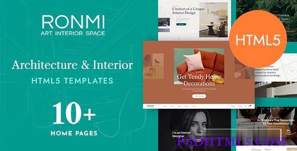 Ronmi – 室内设计与amp; 建筑 HTML5 模板-尚睿切图网