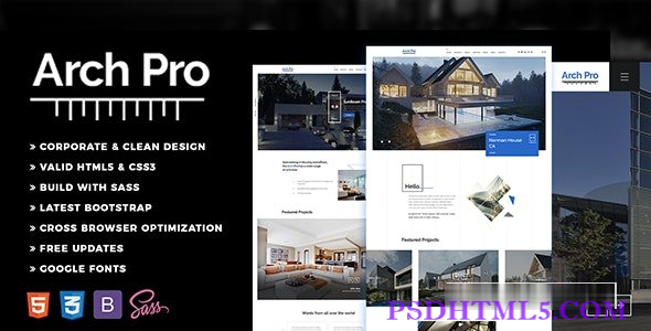 Arch Pro - 建筑 HTML 模板-尚睿切图网