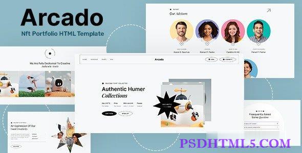 Arcado – Nft Portfolio HTML模板-尚睿切图网