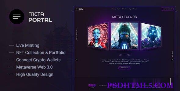 MetaPortal – NFT投资组合和着陆页-尚睿切图网