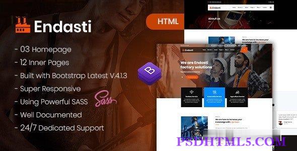 Endasti – 工业行业及工厂-尚睿切图网