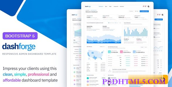 Dashforge v2.0.0 – Responsive Admin Dashboard Template-尚睿切图网