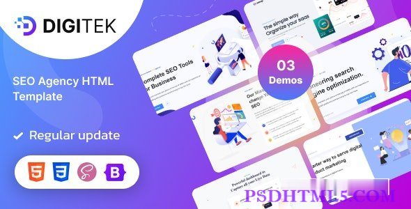 Digitek v1.0 - SEO服务HTML模板-尚睿切图网