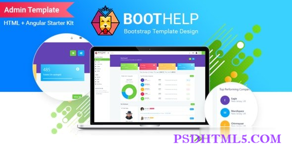 BootHelp – Bootstrap Admin Dashboard HTML PSD Angular Starter kit-尚睿切图网