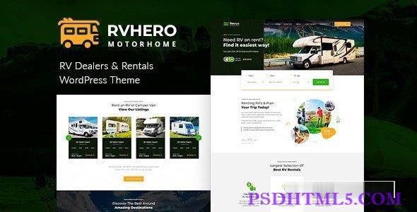 Rvhero – 房车租赁HTML模板-尚睿切图网