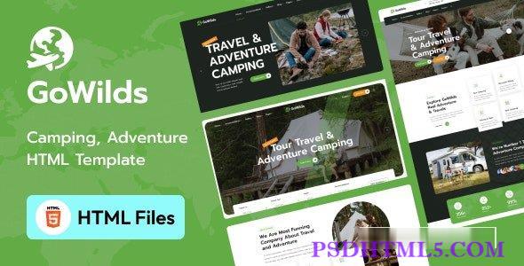 Gowilds – 旅游预订HTML模板-尚睿切图网