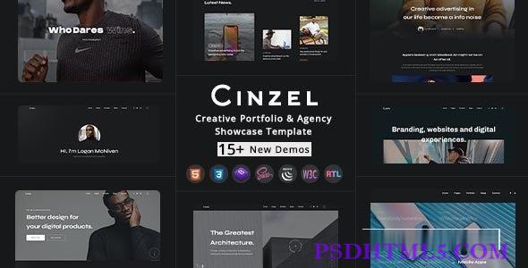 Cinzel – Creative Portfolio & Agency模板-尚睿切图网