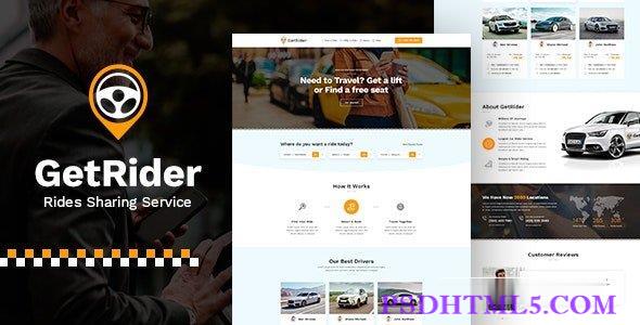 Getrider – 豪华轿车司机租车 HTML-尚睿切图网