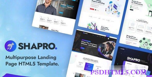Shapro – 多用途着陆页 HTML5 响应式模板-尚睿切图网