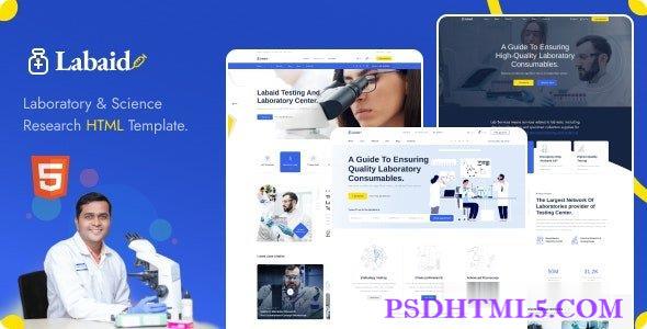 Labaid – 实验室& 科学研究HTML模板-尚睿切图网