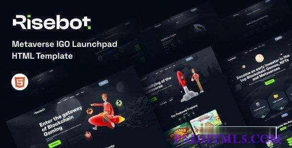 Risebot – Metaverse IGO Launchpad HTML模板-尚睿切图网