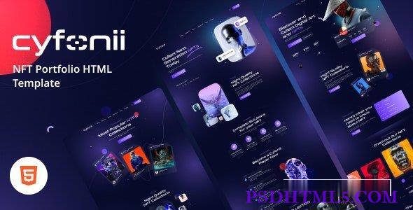 Cyfonii – NFT投资组合HTML模板-尚睿切图网