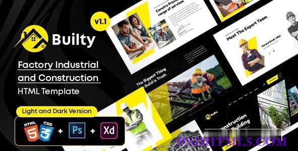 Builty v1.1 – 工业与建筑施工HTML模板-尚睿切图网