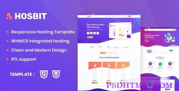 Hosbit - WHMCS &; 托管HTML5模板-尚睿切图网