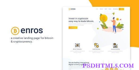 Enros – 比特币及加密货币登陆页面-尚睿切图网